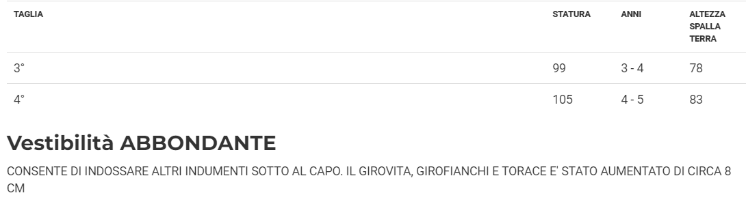 Costume Pompiere Tg 3/4anni e 4/5 anni