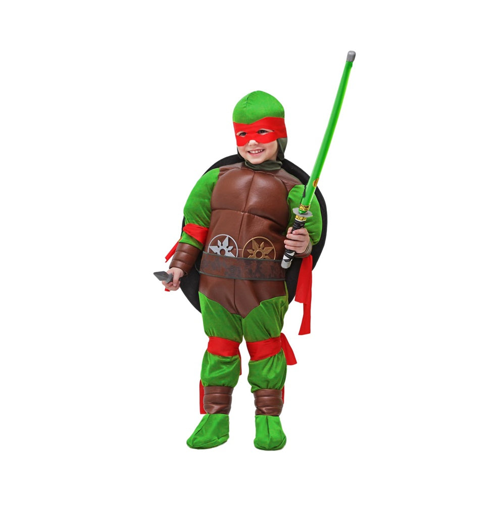 Costume Tartaruga ninja con Muscoli 3/4anni e 4/5 anni