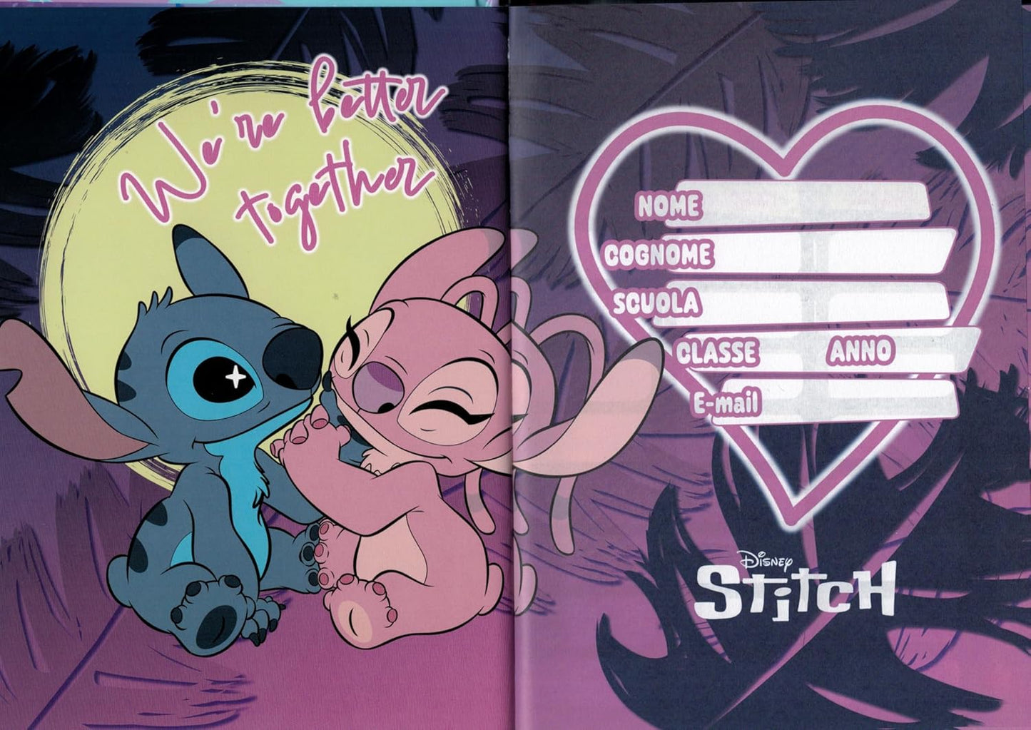 Diario Scuola Stitch 2025/2026 10 Mesi Cutie e Fluffy