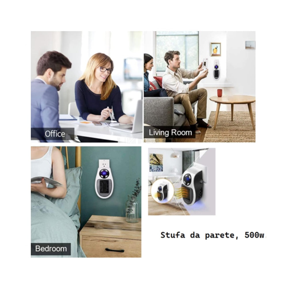 Mini Termoventilatore da parete elettrico