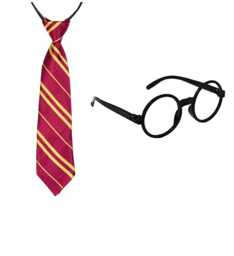 Set Harry Potter Cravatta Bacchetta Occhiali Scopa mago strega (Scegli il Kit)