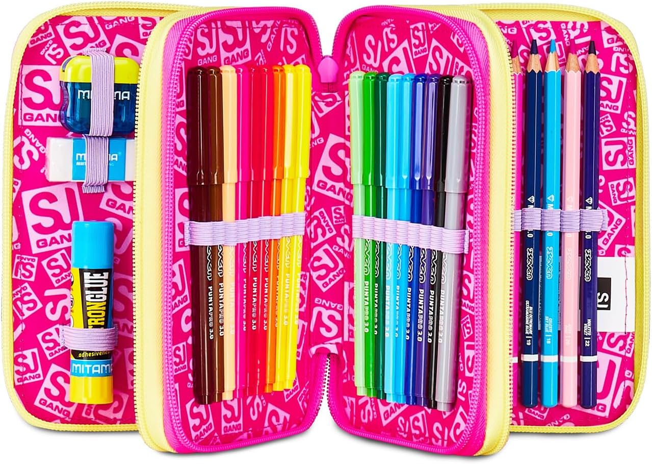 Astucci 3 Zip Sj Game led Girl