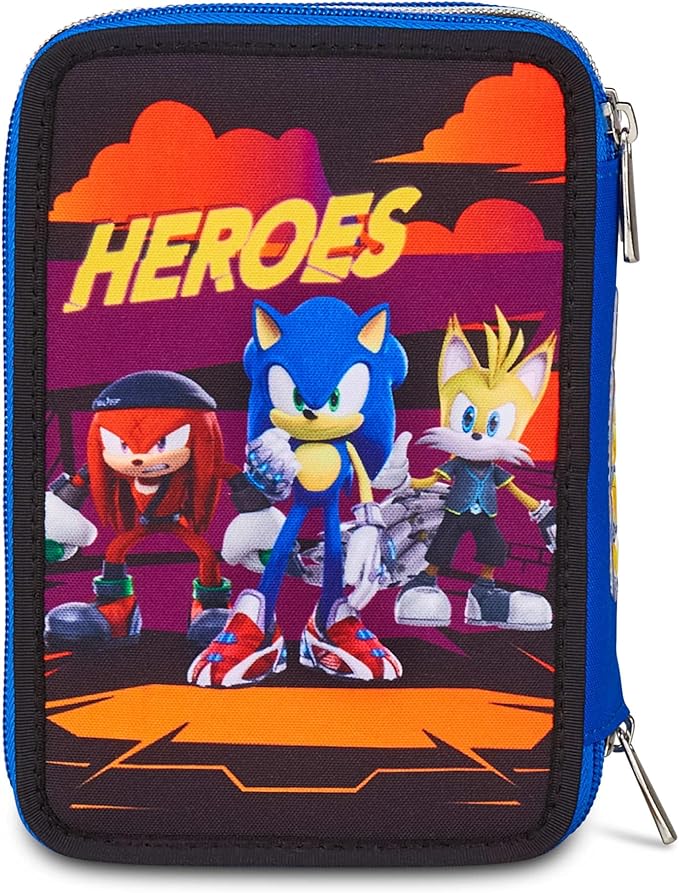 Astuccio 3 Zip Sonic Prime Heroes
