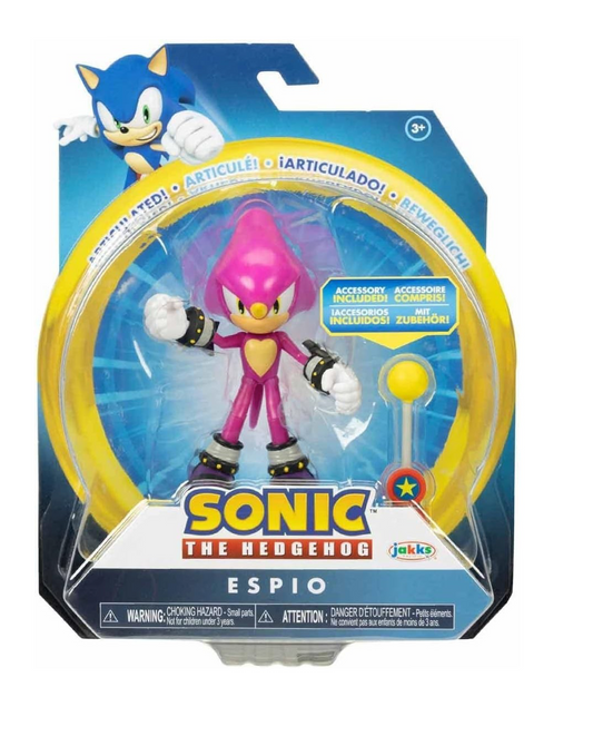 Espio – Action Figure Articolata da 10 cm con Yellow Checkpoint