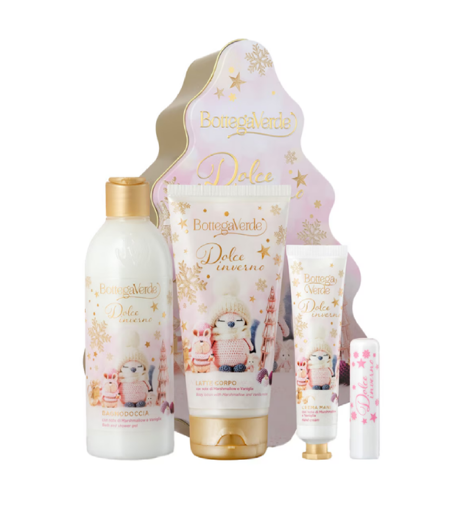 Bottega Verde Dolce Inverno: Set Corpo e Labbra – 4 Prodotti