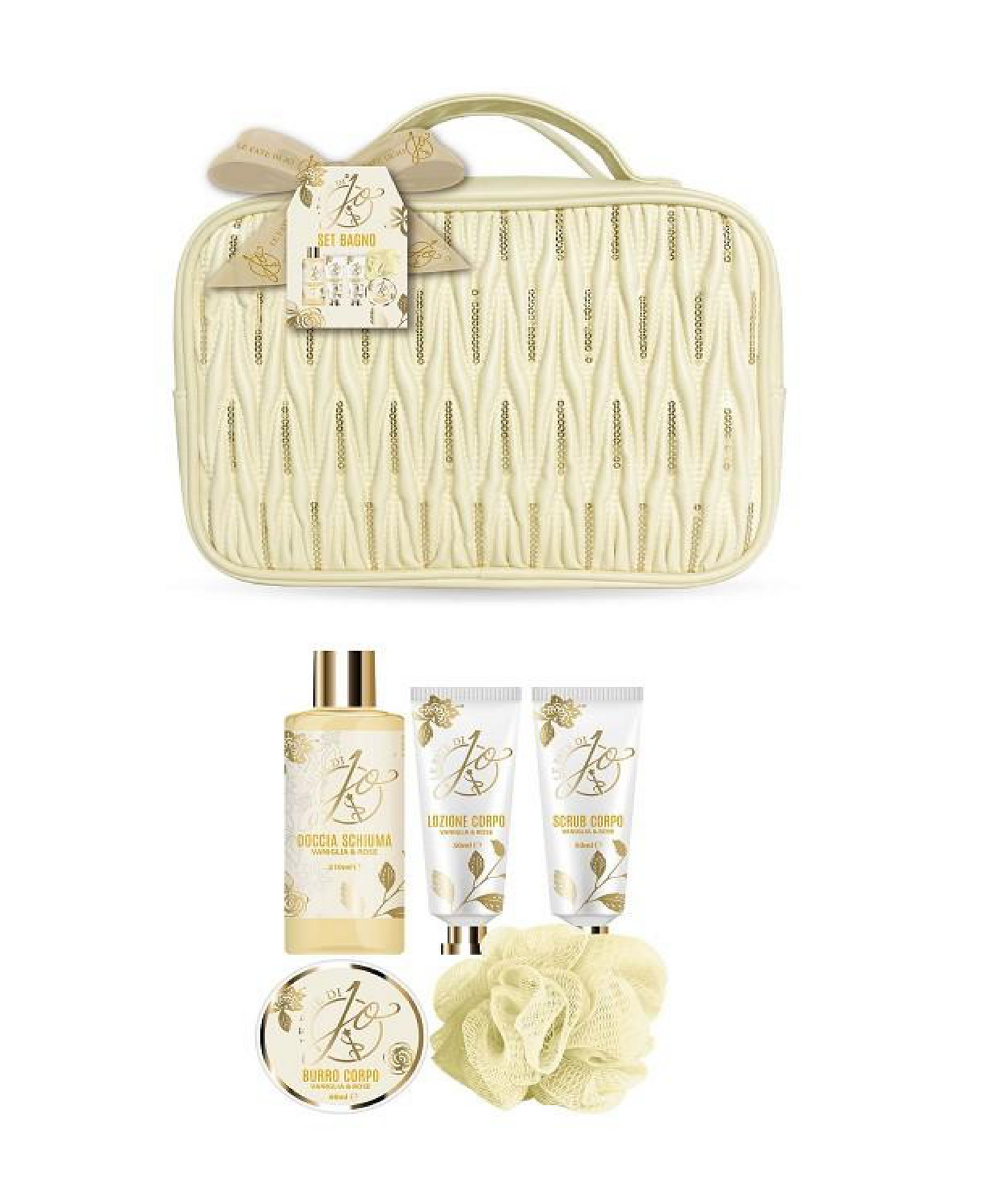 Cofanetto Vaniglia & Rose – Kit Beauty Completo in Pochette