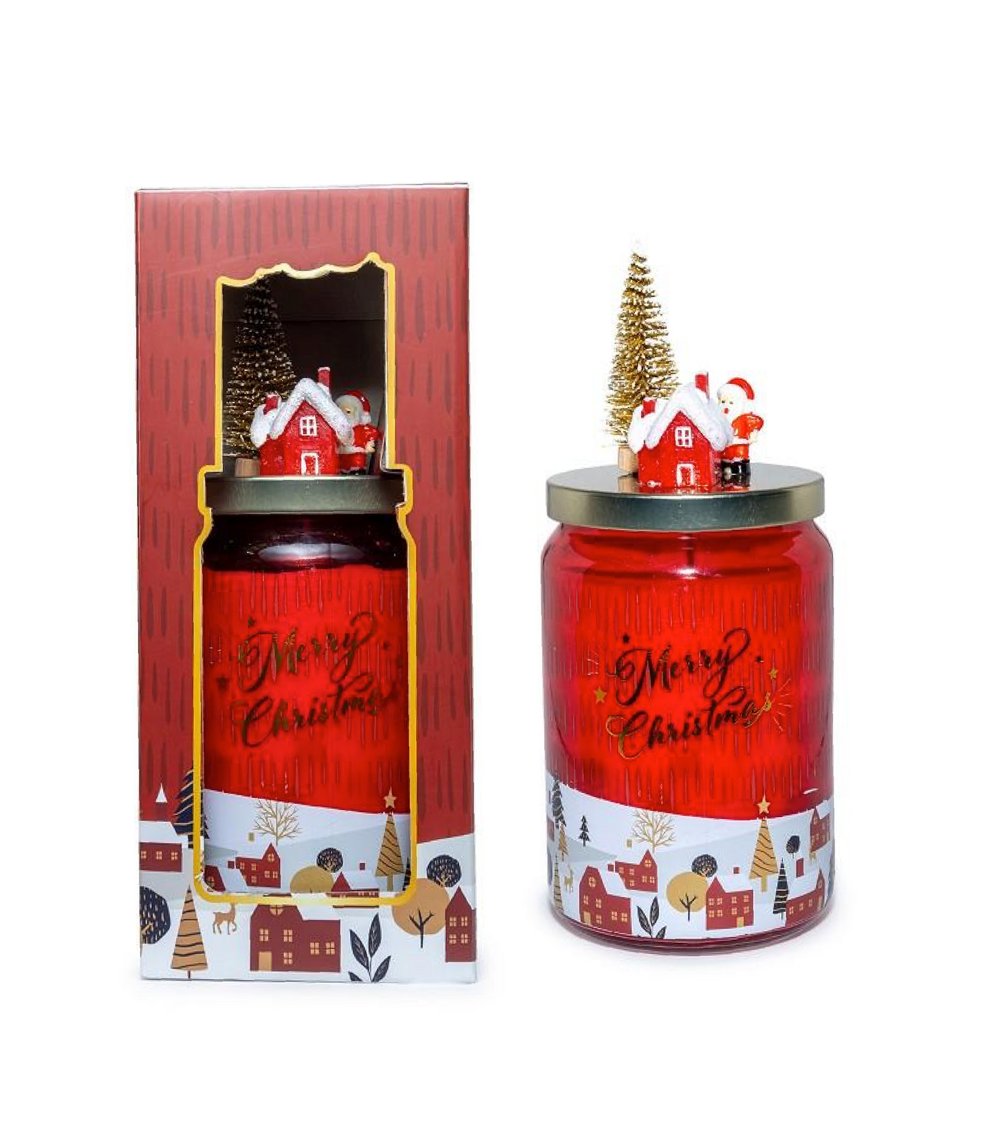 Candela Vaniglia e Frutti Rossi con Coperchio Decorato