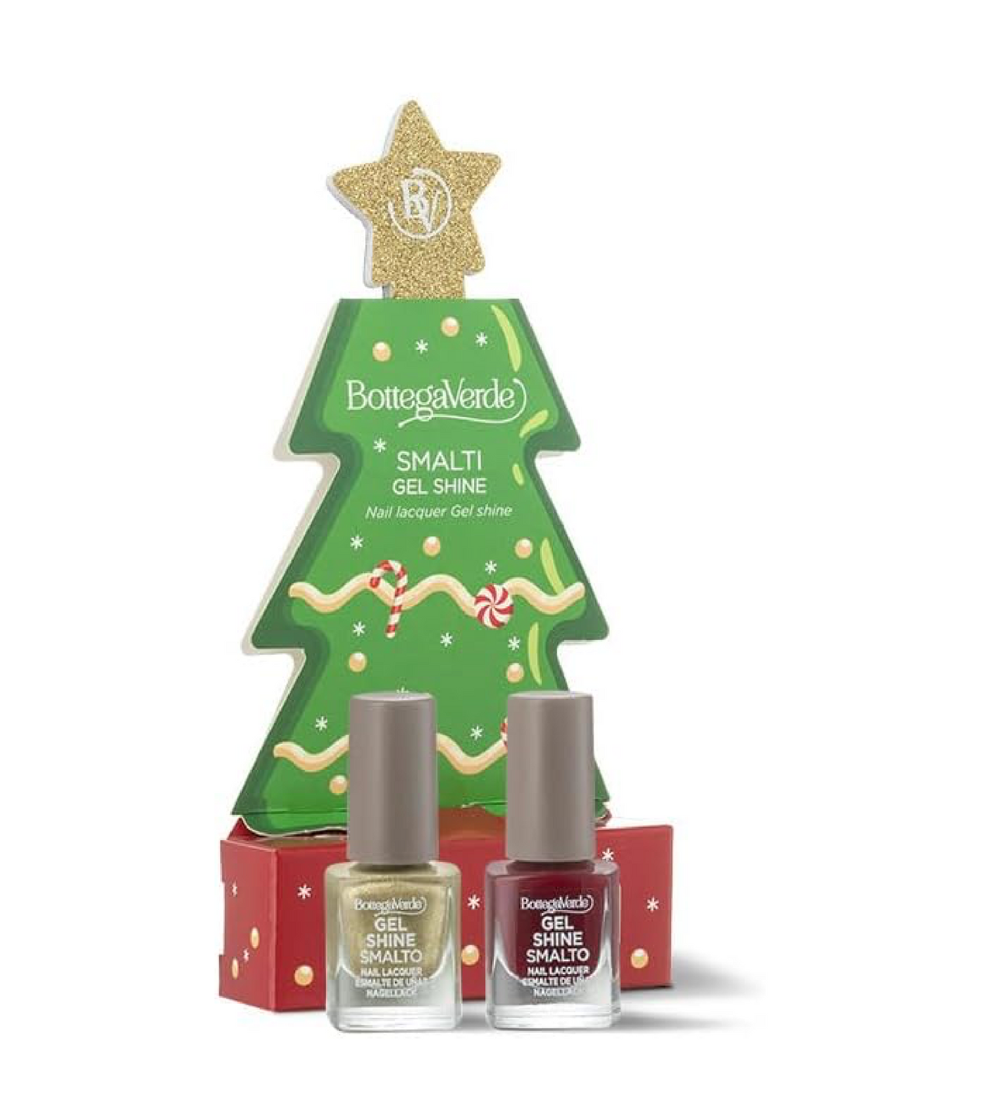 Bottega Verde Set Natale: 2 Smalti Gel Shine + Lima in Albero