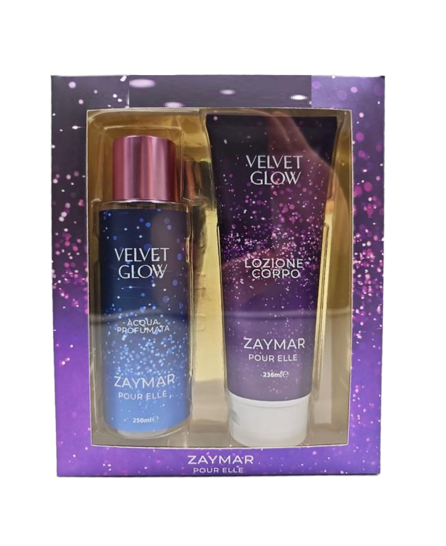 Cofanetto Pour Femme Velvet Glow – Donna Acqua Profumata 250ml + Body Lotion 236ml