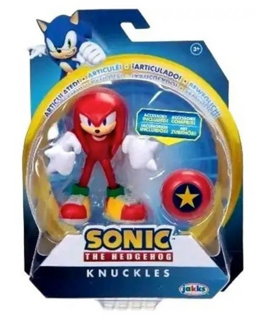 Knuckles – Action Figure Articolata da 10 cm con Star Spring