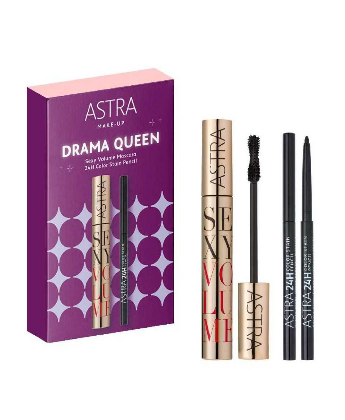 DRAMA QUEEN Cofanetto Trucco – Mascara Sexy Volume + Matita Occhi 24H