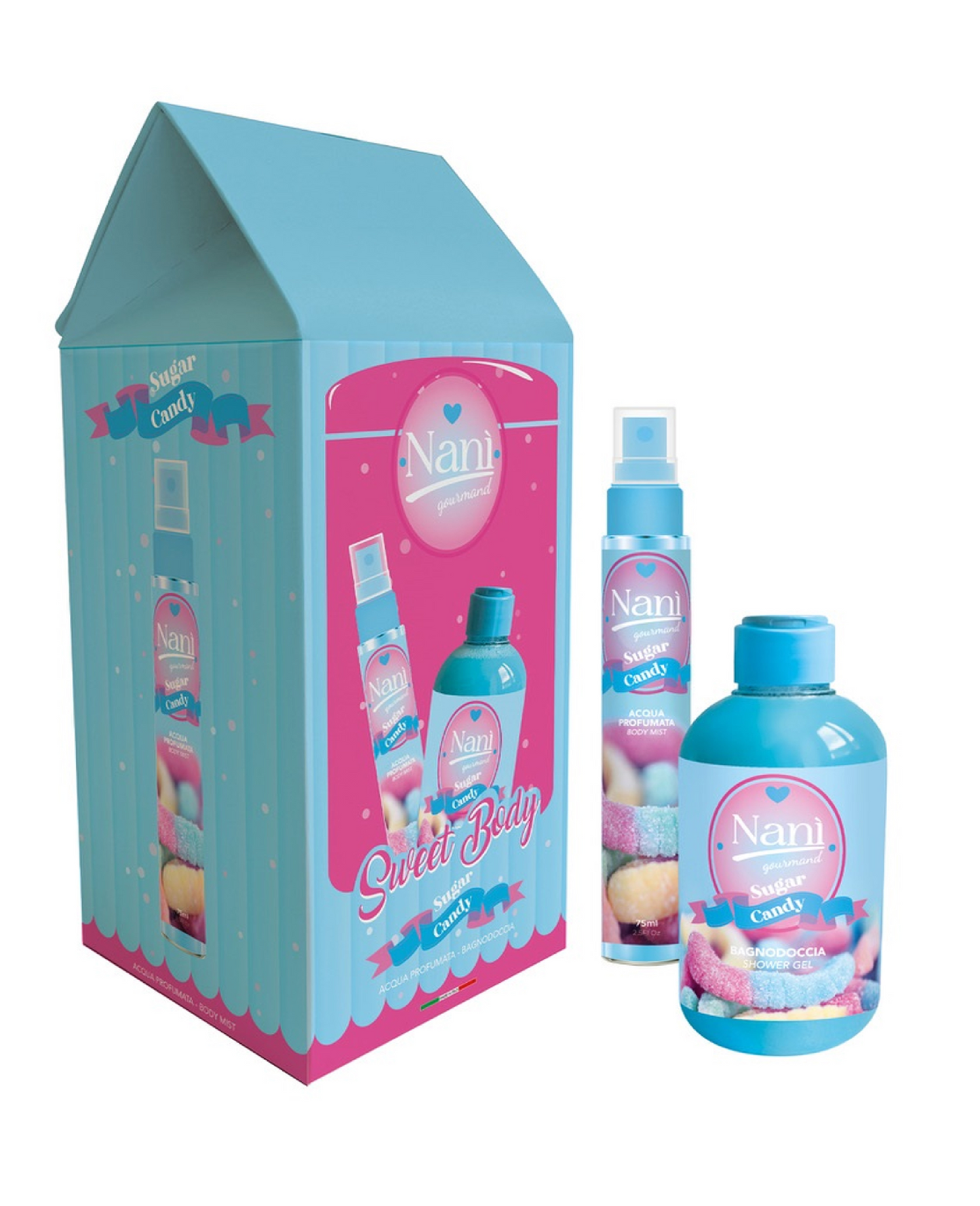 Gourmand Sugar Candy – Cofanetto 75ml Acqua Profumata + 300ml Bagnodoccia