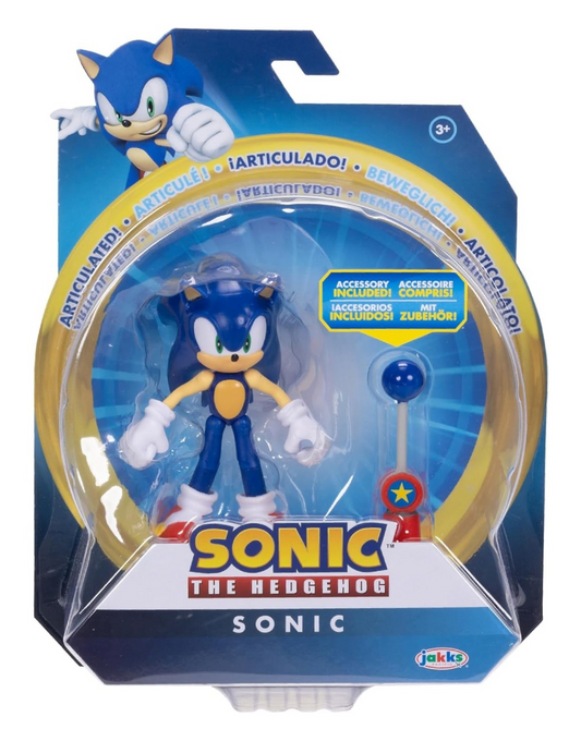 Sonic – Action Figure Articolata da 10 cm con Blue Checkpoint