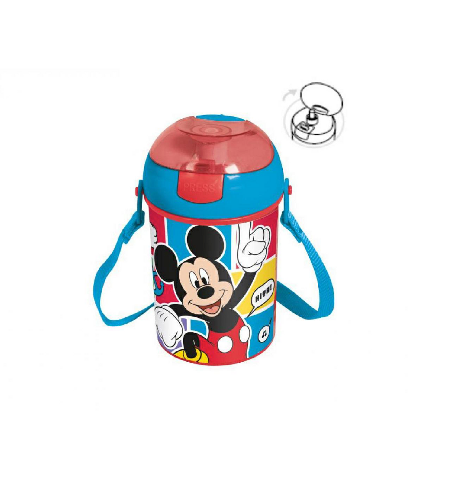 Borraccia Topolino 450 ml Pop up