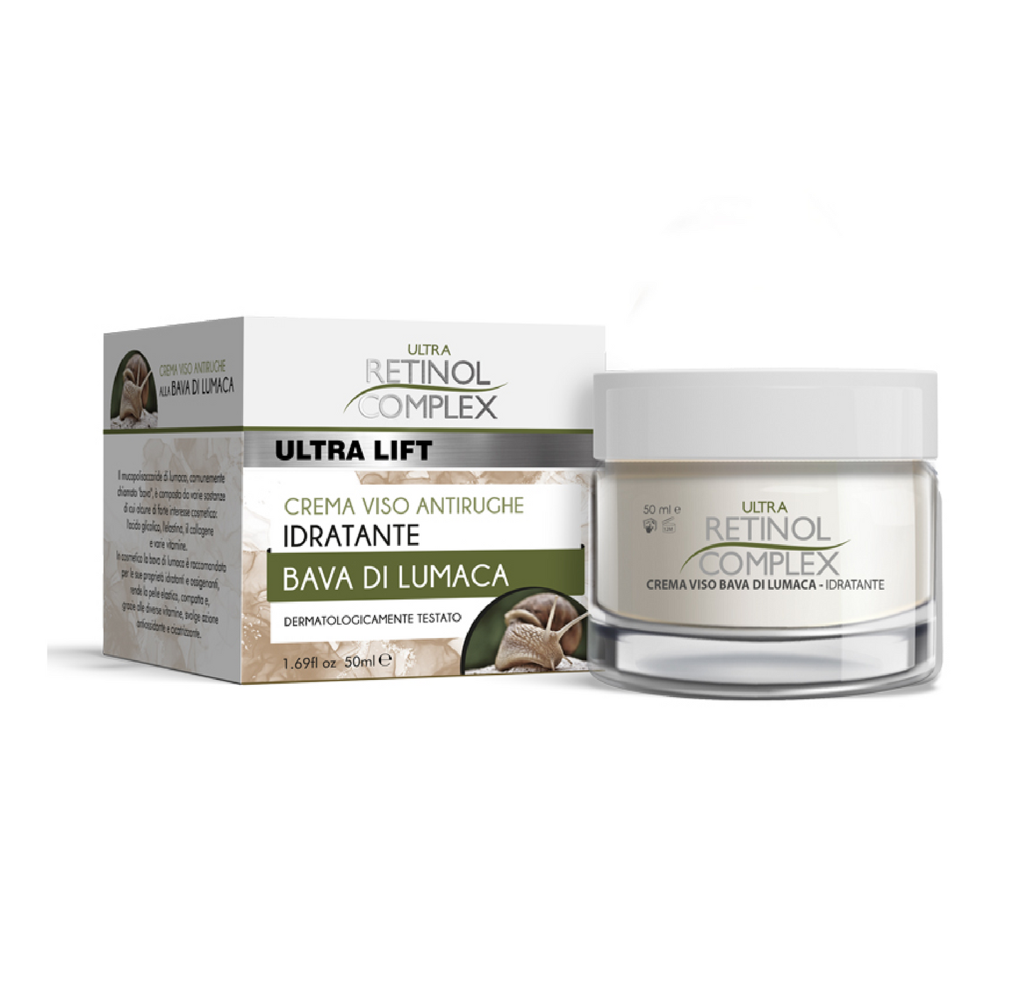 Ultra Lift Crema Viso Antirughe Idratante Bava di Lumaca