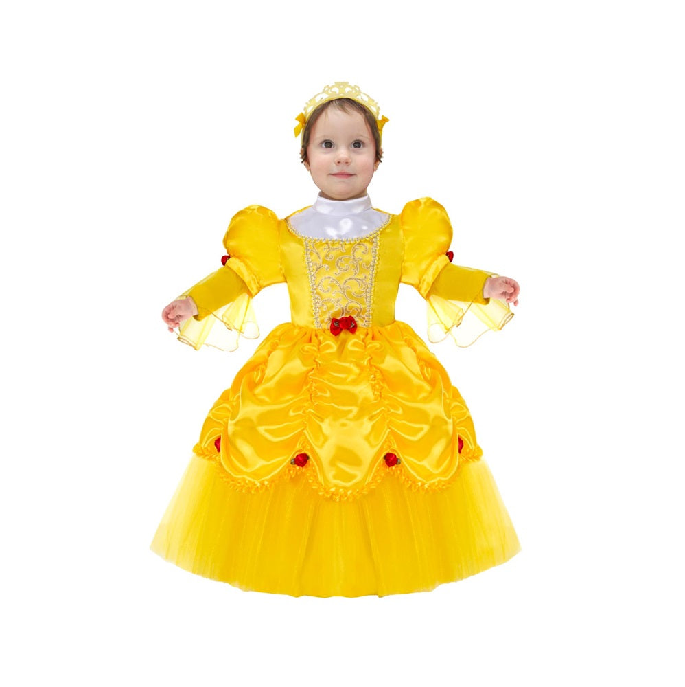 Costume principessa Belle (La Bella e la Bestia) Tg 10/12 mesi a 25/36mesi