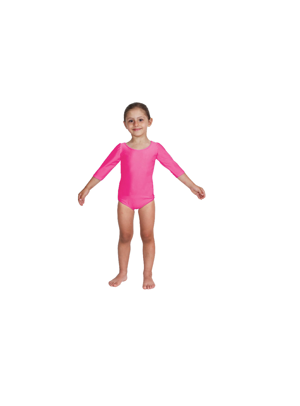 Body Danza Lycra Manica Tre Quarti Fucsia