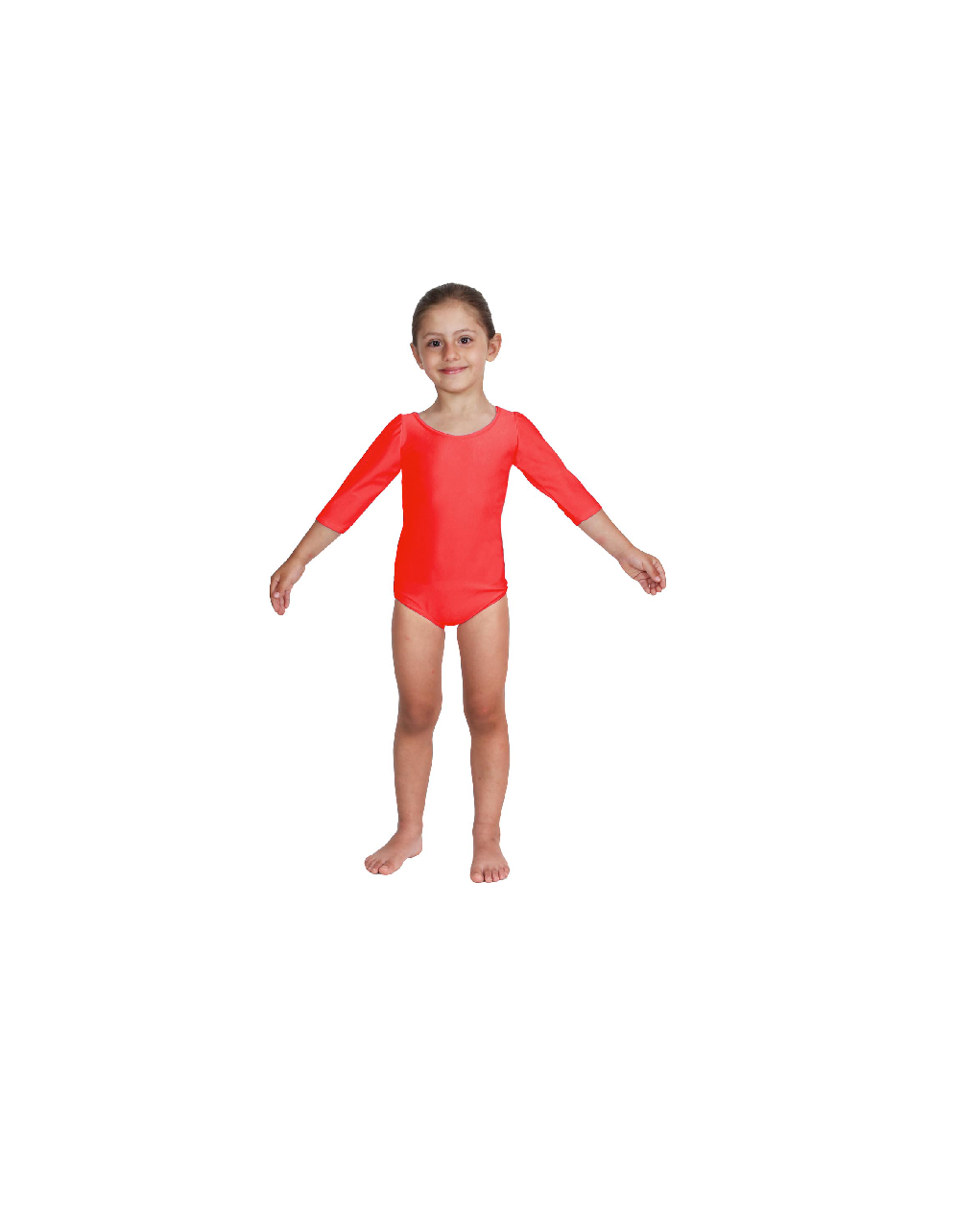 Body Danza Lycra Manica Tre Quarti Rosso