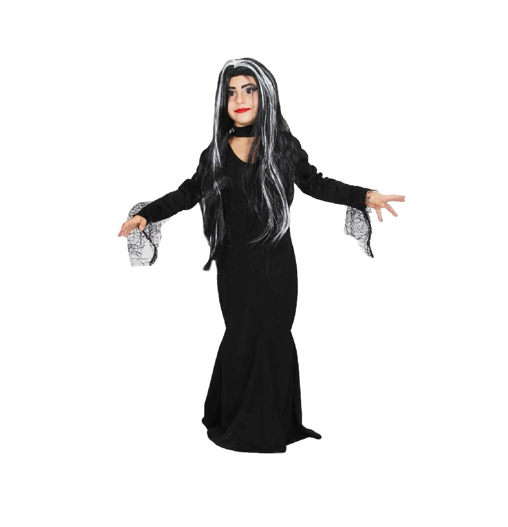 Costume Mortisia Addams Tg 5/6anni a 11/12 anni