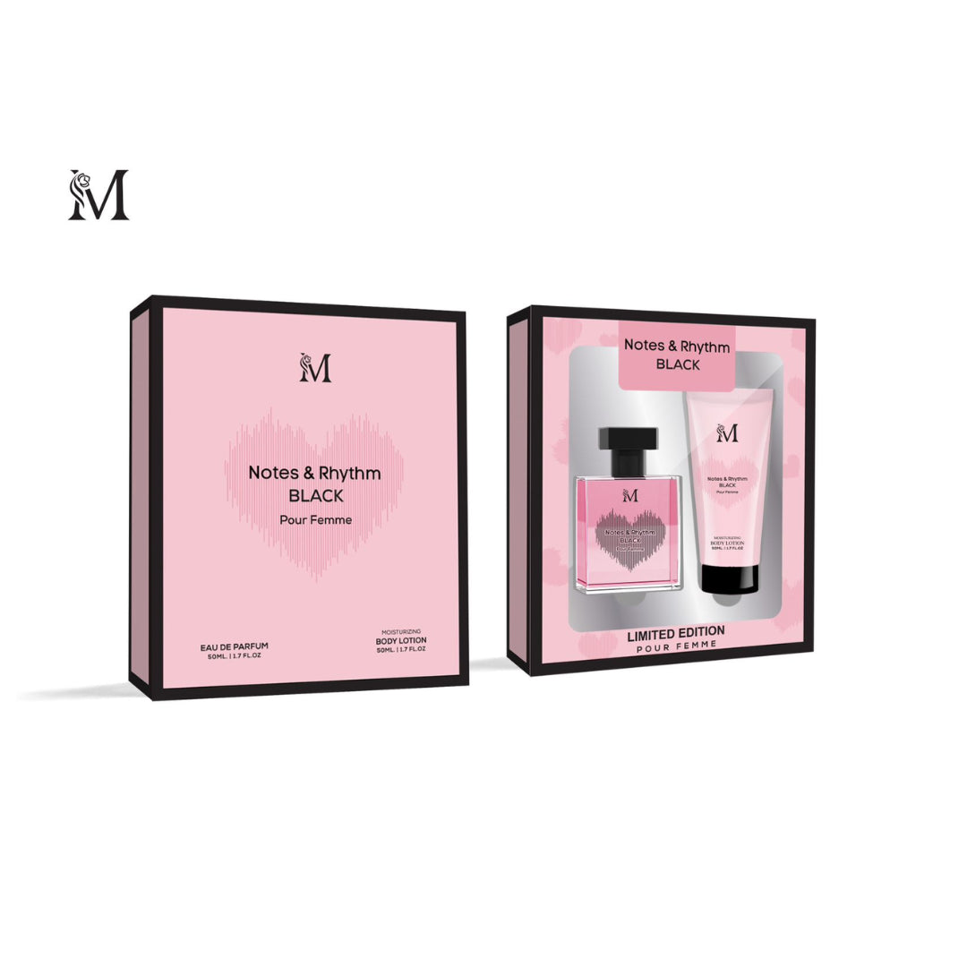 Cofanetto Notes & Rhythm Black EDP + Body Lotion