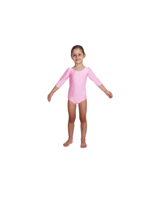 Body Danza Lycra Manica Tre Quarti Rosa