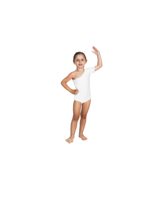 Body Danza Lycra Monospalla Bianco