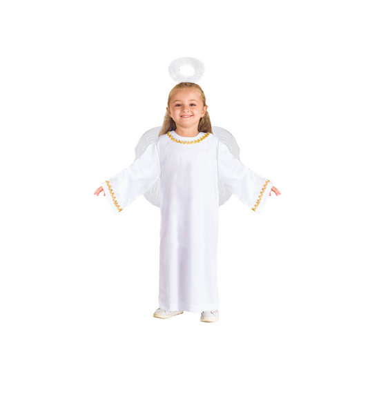 Costume Angelo Oro Tg 2/3 anni a 11/12 anni