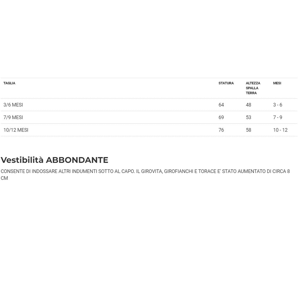 Costume Brontolone Tg 3/6 mesi a 10/12mesi