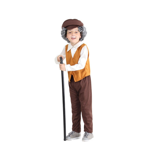 Costume mastro geppetto bambino Tg 3/4 anni a 11/12anni