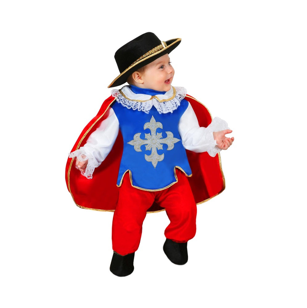 Costume Moschettiere Neonato Tg 3/6mesi a 13/18mesi