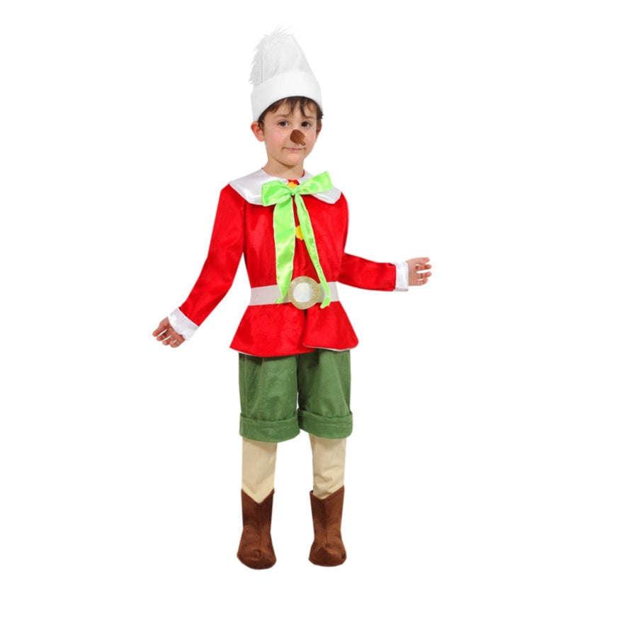 Costume Pinocchio bambino 3/4 anni a 5/6 anni