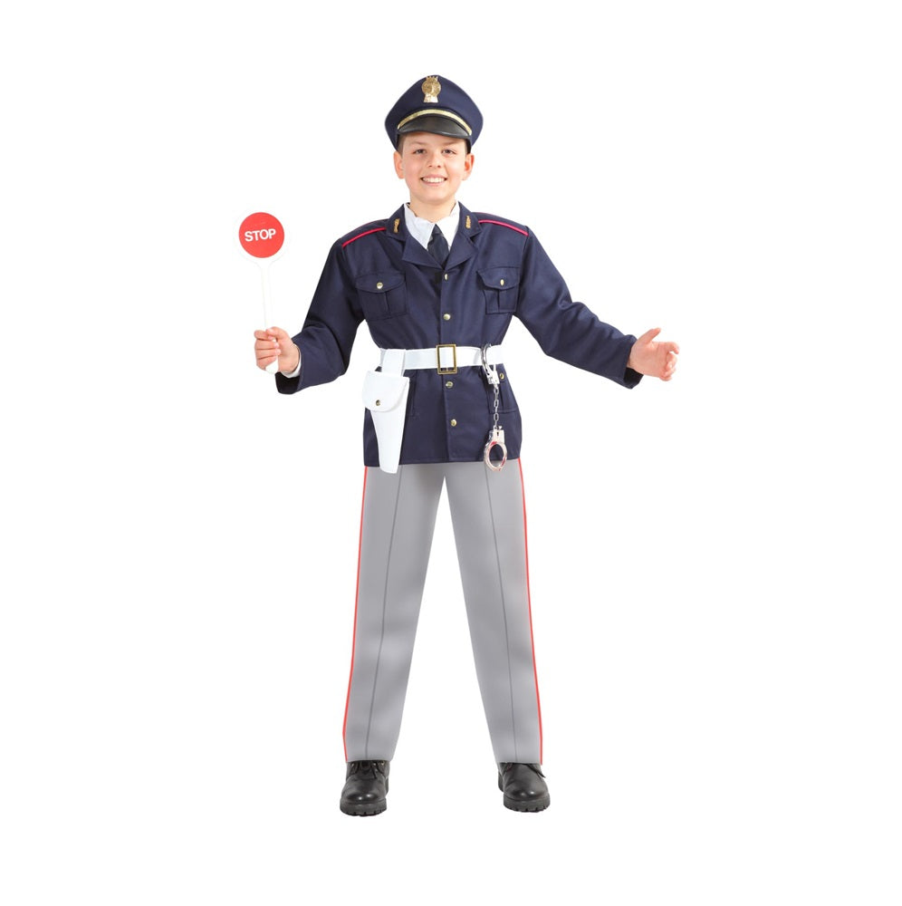 Costume Poliziotto Polizia Bambino Tg 5/6anni e 12/13anni