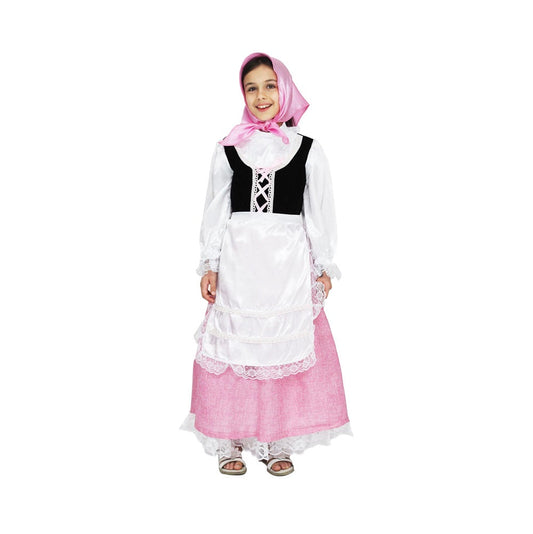 Costume Popolana Rosa Tg 3/4anni a 11/12anni