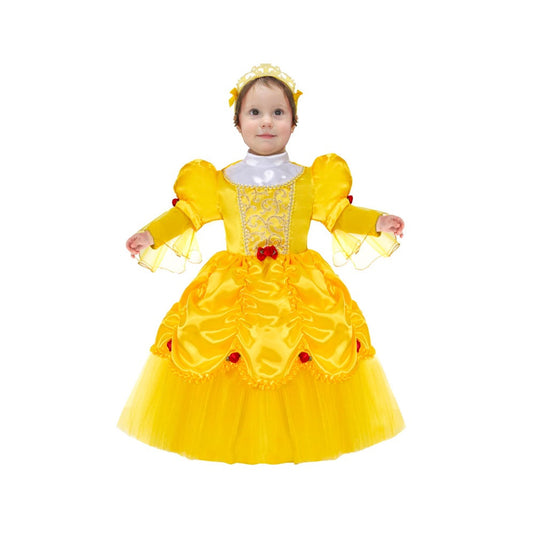Costume principessa Belle (La Bella e la Bestia) Tg 10/12 mesi a 25/36mesi