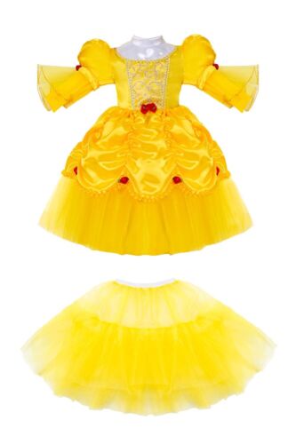 Costume principessa Belle (La Bella e la Bestia) Tg 10/12 mesi a 25/36mesi