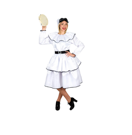 Costume Pulcinella Adulto Tg S a XL