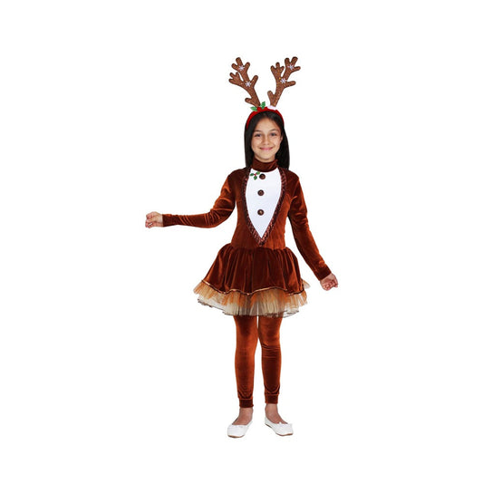 Costume Renna di Natale bambina Tg 5/6 anni a 11/12anni