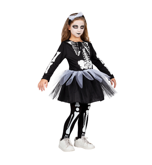 Costume Scheletrina Tg 3/4anni a 11/12anni