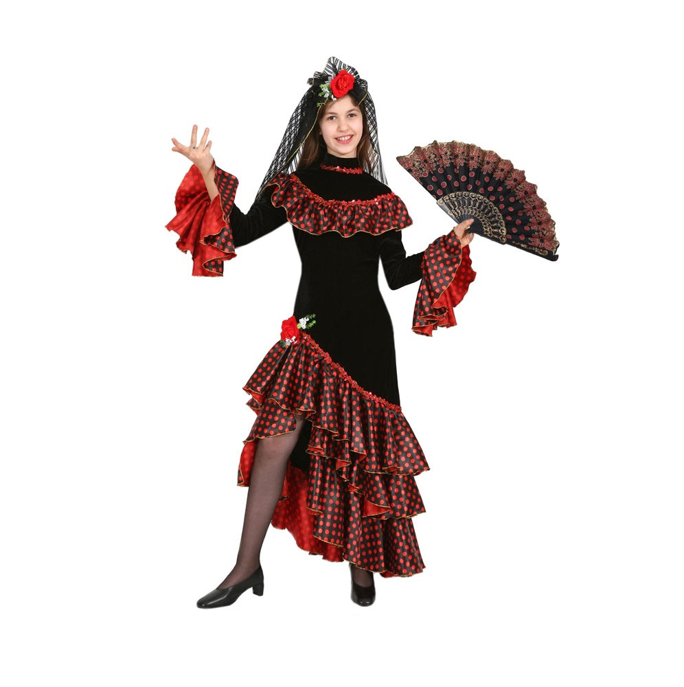 Costume Spagnola Tg 5/6anni a 12/13anni