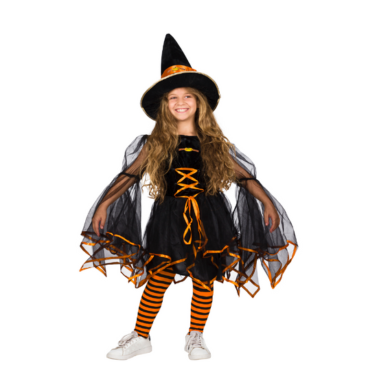 Costume Strega di Halloween Tg 3/4 a 11/12anni