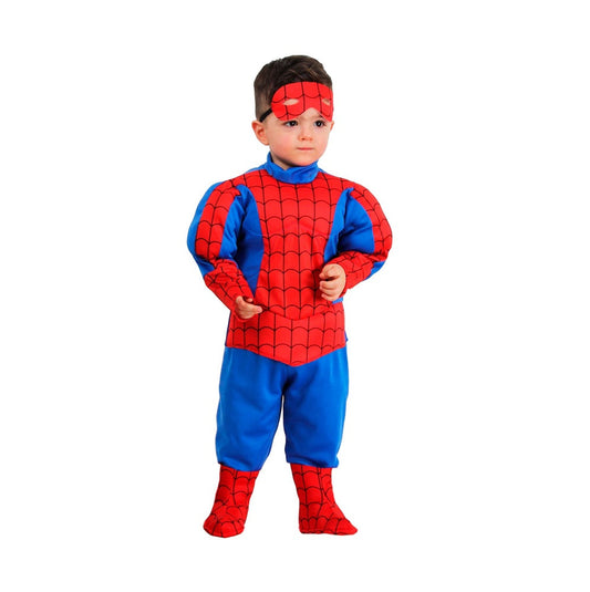 Costume Uomo Ragno con muscoli Bambino Tg 13/18mesi a 25/36mesi