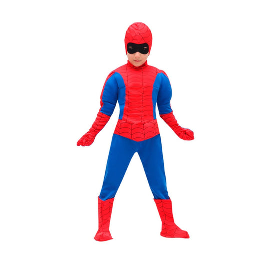 Costume Uomo Ragno con muscoli Bambino Tg 3/4anni e 4/5anni