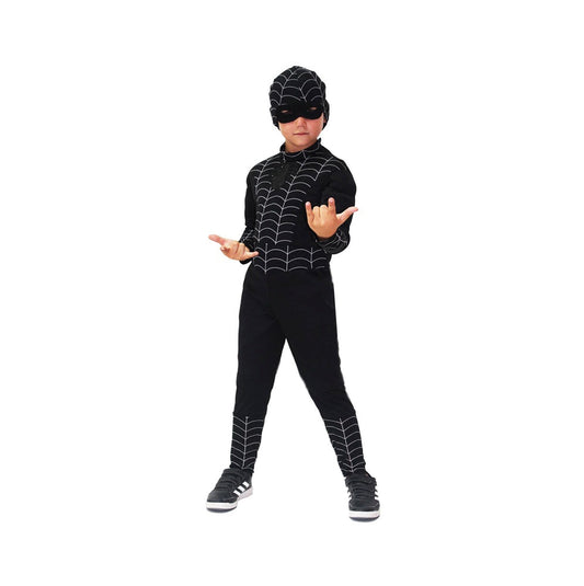 Costume Uomo Ragno Nero Bambino Tg 3/4anni a 9/10anni