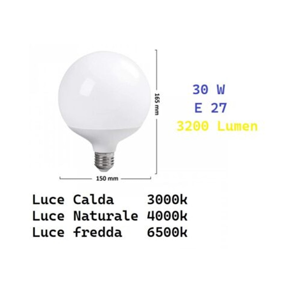Lampadina LED a Forma di Globo  30W con Attacco E27