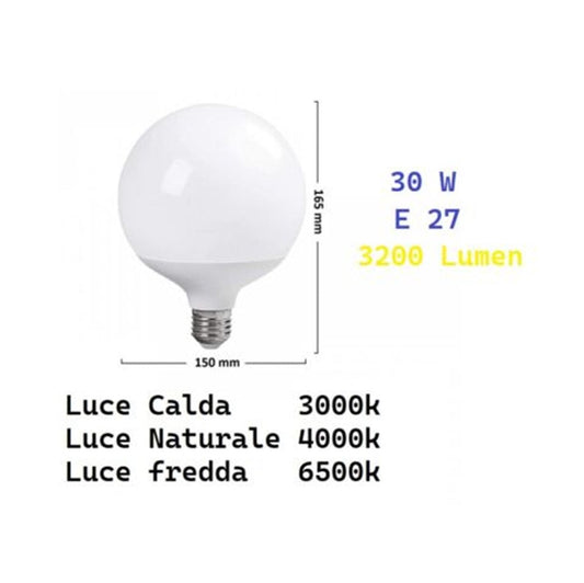 Lampadina LED a Forma di Globo  30W con Attacco E27