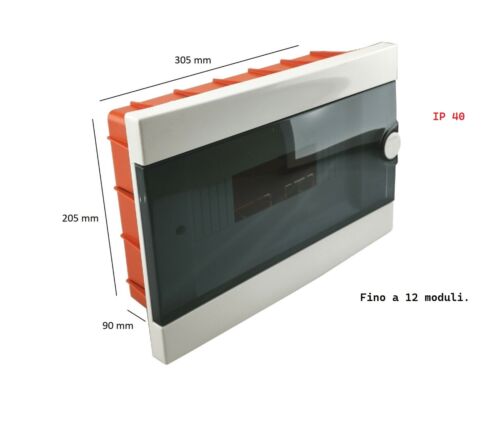 Quadro elettrico IP40 2 moduli 6-9-12-16-24-36