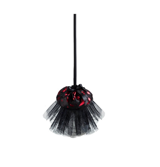 Scopa Strega in Tulle Rosso