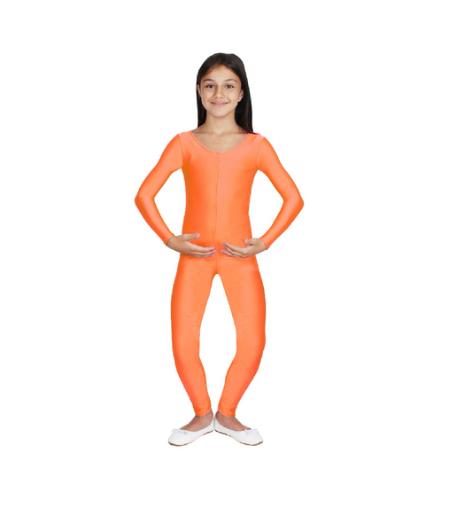 Tuta in Lycra Arancione Bambina