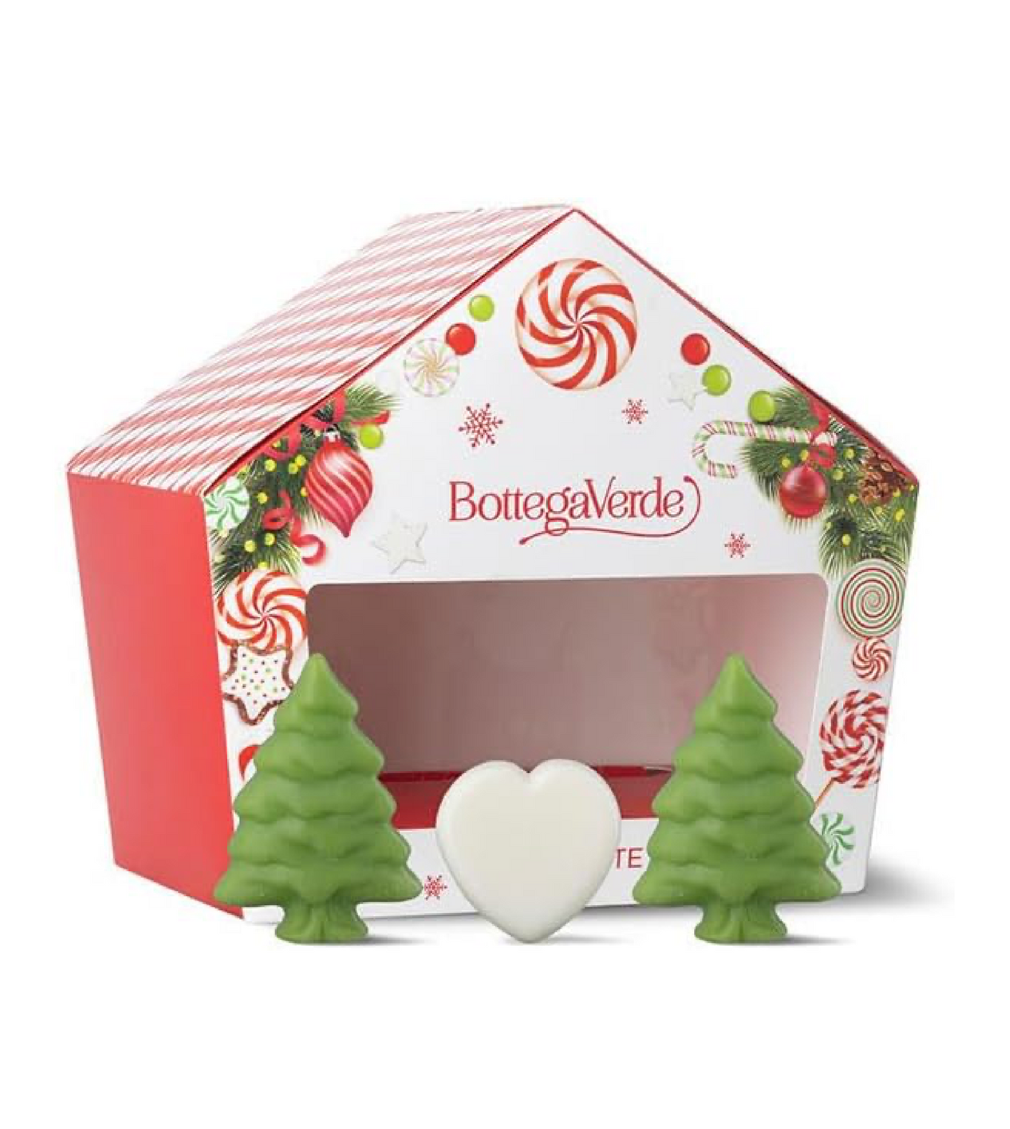 Bottega Verde Set 3 Saponette: 2 Alberi + 1 Cuore – Edizione Natale