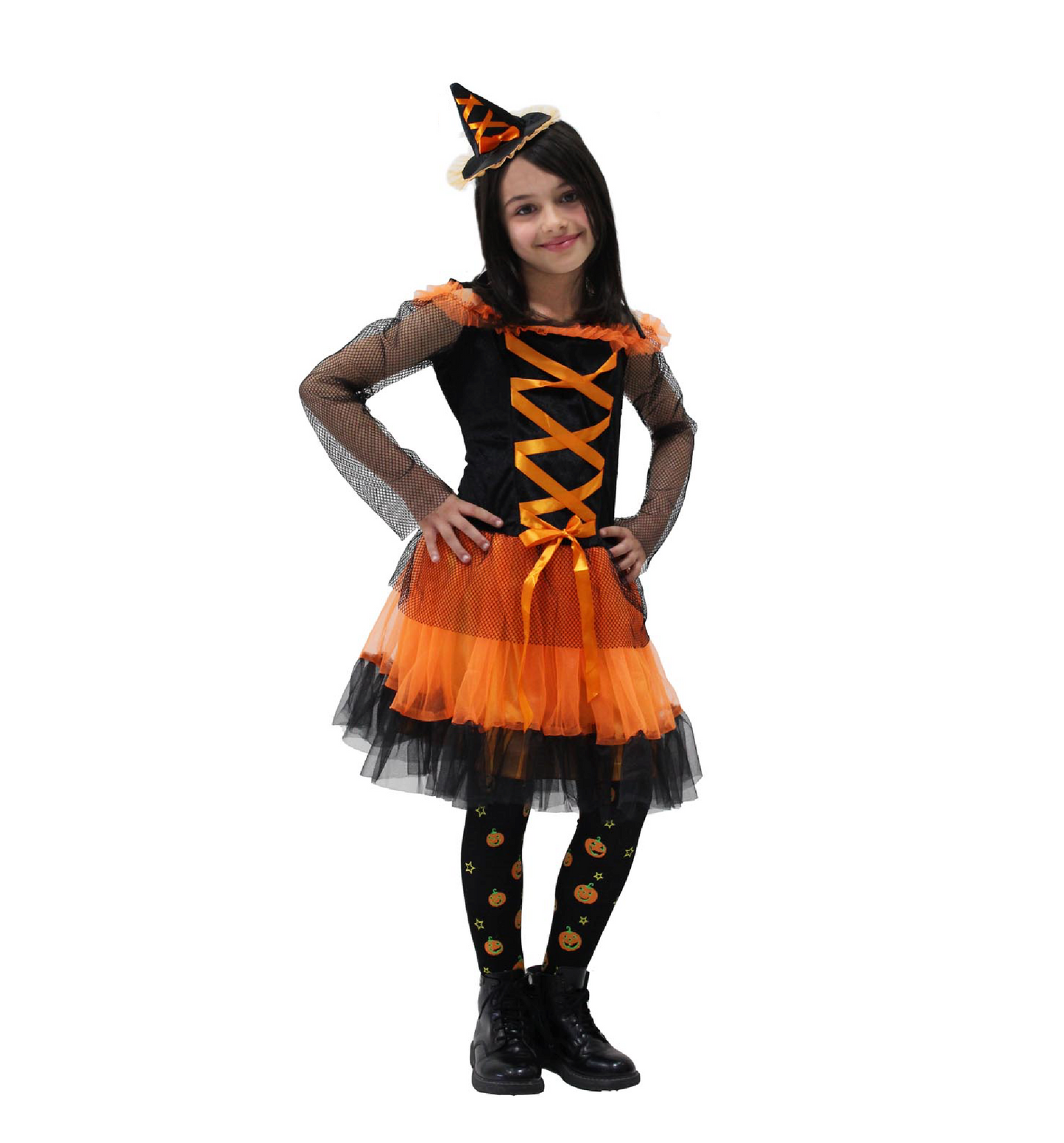 Costume Streghetta di Halloween Tg 7/8anni e 9/10anni